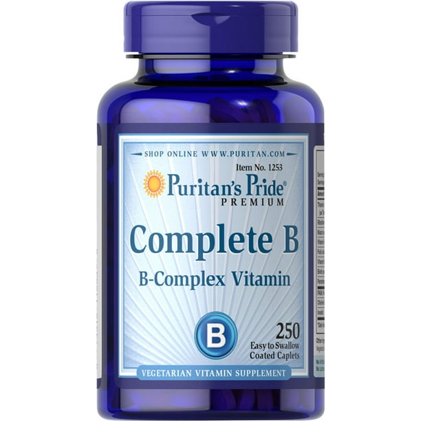 Puritan's Pride Complete B (Vitamin B Complex) 250 Caplets Walmart