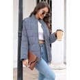 thumbnail image 4 of Women's Causal Lightweight Quilted Jackets Long Sleeve Oversized Warm Winter Zip Up Coat with Pockets, 4 of 6