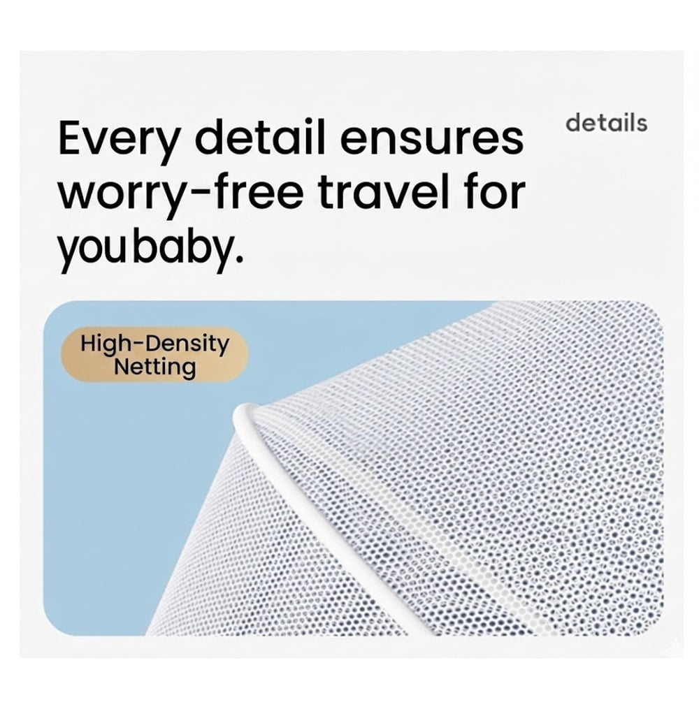 bingyu Universal Baby Stroller Mosquito Net, Full Coverage Zipper Bug Net with Sunshade, Foldable Portable for Strollers, Wagon & Pushchair