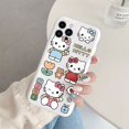 thumbnail image 1 of Phone Case for For Apple iphone 12 Pro Max 11 Mini Girls Anti-drop Cartoon Cinnamoroll Kuromi Hello Kitty Silicone Printed Cover ZR, 1 of 7