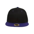 thumbnail image 2 of TopHeadwear Polyester Two-Tone Flat Bill Snapback - Black/Purple, 2 of 2