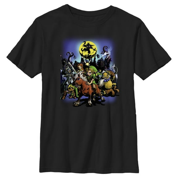 Boy's Nintendo The Legend of Zelda Majora's Mask 3D Poster Graphic T-Shirt