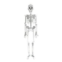 Matoen 12inch Halloween Luminous Skeleton Full Body Realistic Bones with Movable Joints for Halloween Indoor and Outdoor Decoration