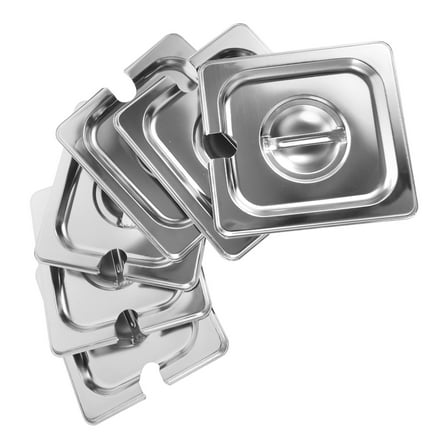6 Pcs Hotel Pot Lid Wok Lid Hotel Pan Cover Replacement Slotted Steam Table Pan Cover Pan Lids Pan Replacement Lid