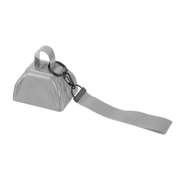 Cowbells for Sporting Events, 3 Inch Cow Bells for Football Games with Handle Wrist Strap for Competition, Silver Gray