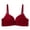 Wine, variant on Ohufall Womens Wirefree Bras Solid Color Lace Trim Deep V Bra Fine Strap Fashion Everyday Underwear
