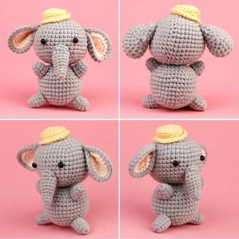 Crochetta Crochet Kit for Beginners, DIY Animal Crochet Kit,Cute  Rabbit，Panda，Elephant Knitting Doll Toy with Detailed Tutorials and  Videos，Lovely Gift for Friends and Family 