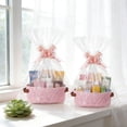 thumbnail image 5 of Gift Baskets Empty with Gift Bags and Ribbon Bows,12”x8”x5” Small Woven Gift Basket with Handles for Birthday, Baby Shower, Valentine's Day, Easter, Christmas Gifts or Toys Gray, 5 of 9
