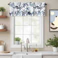 thumbnail image 2 of Summer Marine Life Valance Curtain for Windows Ocean Watercolor Sea Turtle Starfish Shell Coastal Rod Pocket Curtain Valances Short Window Treatments for Kitchen Bathroom Laundry 42 x 12 Inch, 2 of 9