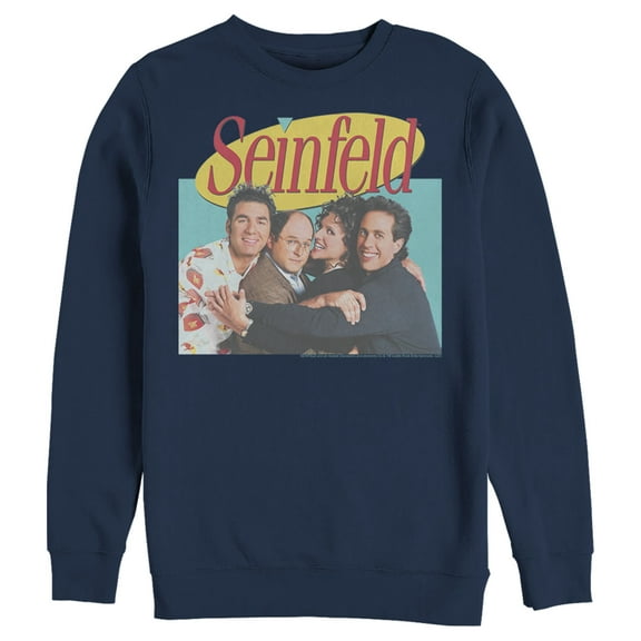 Men's Seinfeld Group Logo Sweatshirt Navy Blue 2X Large