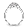 thumbnail image 2 of Illusion Set Halo Diamond Engagement Ring 1.9 Ct Diamond 14K White Gold Over, 2 of 2