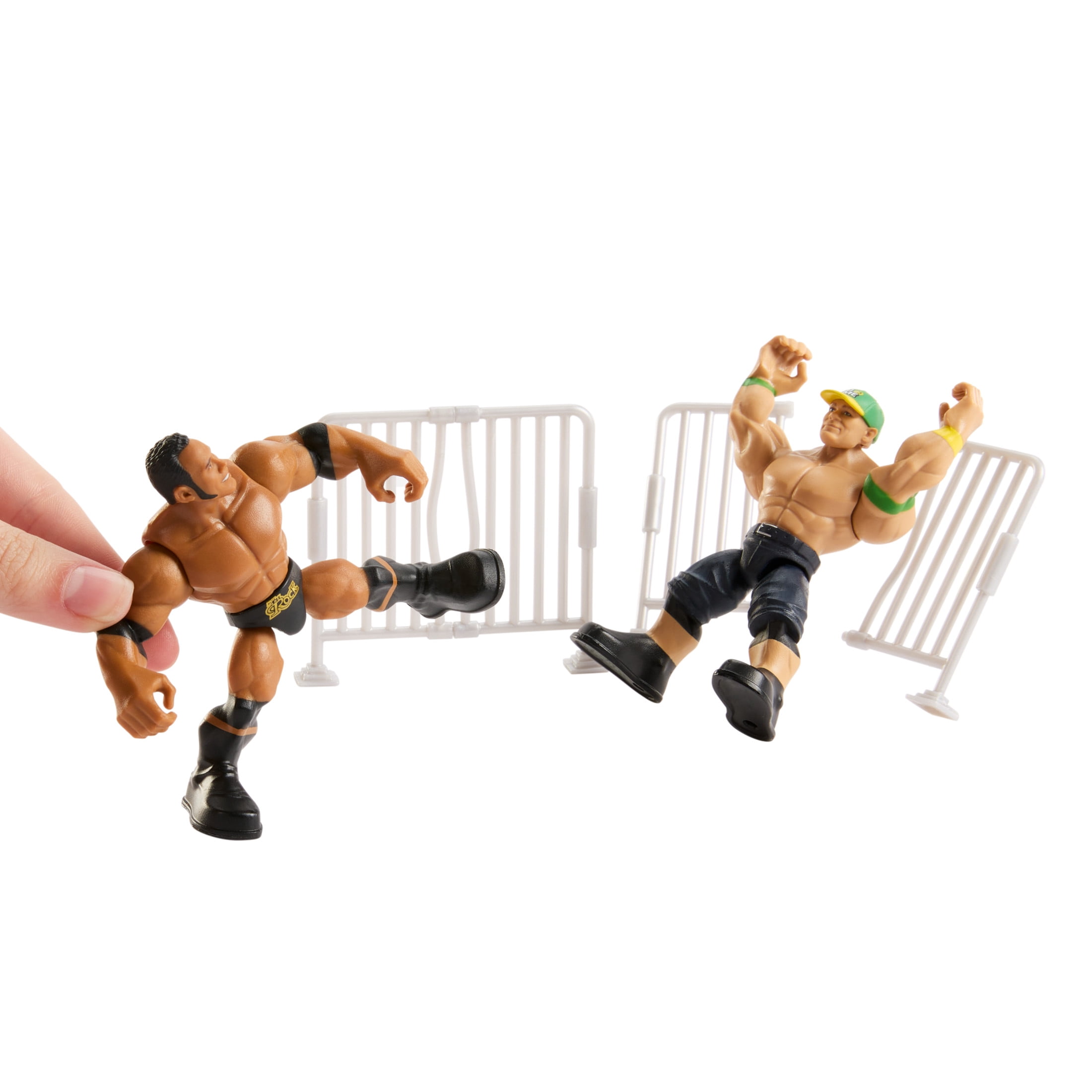 WWE Knuckle Crunchers Figur John Cena – Ca. 10 Cm, Mit Medizinischem Brett & Krücke Als Zubehör