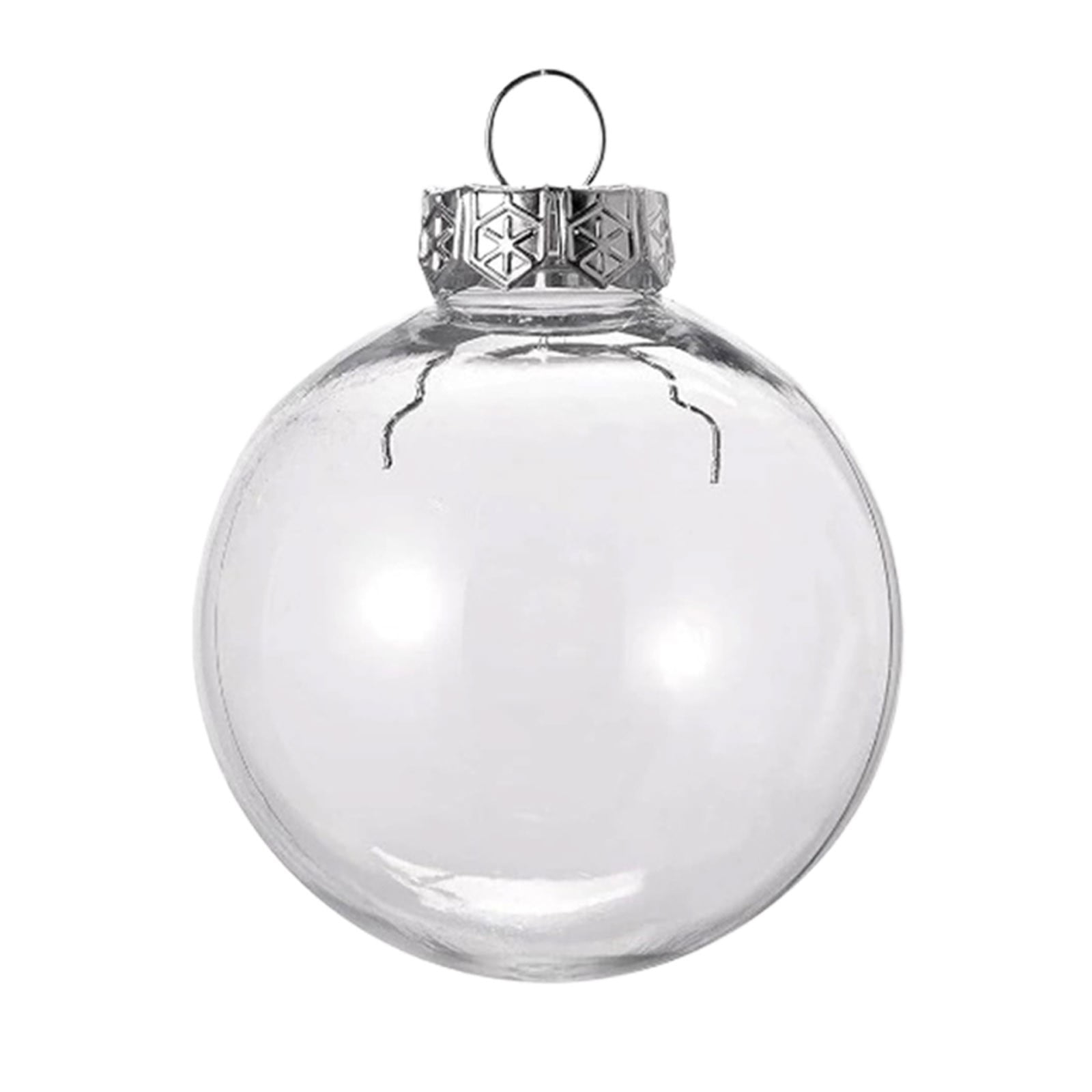 10-Pack Clear Ornaments, 1.97inch Clear Refillable Decorative Ball, Christmas Fillable Balls for DIY Crafts, Christmas Tree Decoration, Wedding Party, Christmas House Decoration