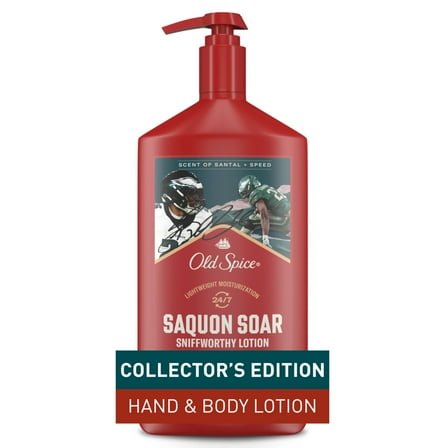Old Spice Hand and Body Lotion for All Skin Types, NFL Collection, Saquon Soar, Santal   Speed, 16oz
