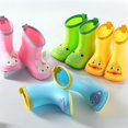 thumbnail image 2 of Botas de lluvia para niños y niños, bonito pato, impermeables, ligeras y prácticas, zapatos de agua para niños pequeños, Botas de lluvia amarillas para días lluviosos, 2 of 5