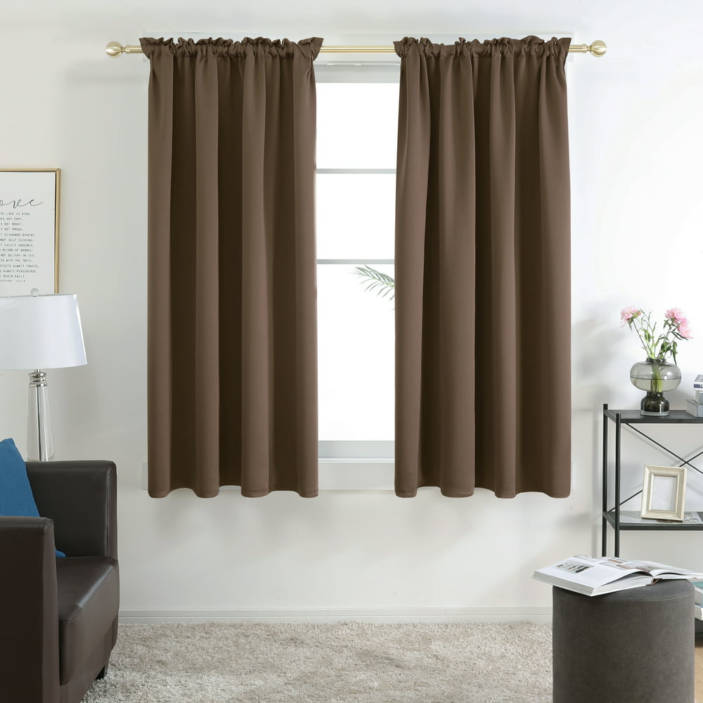 Deconovo Room Darkening Curtains 45 inch Length for Bedroom Short
