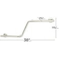 thumbnail image 2 of Seachrome 38" Lifestyle & Wellness® Angled Assist Zuma Wall Mount Bathroom Shower Grab Bar, 1 ¼" Diameter, Left Handed, Satin Finish, 2 of 8