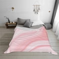 thumbnail image 2 of YFYANG Lightweight Warm Thickened Flannel Blanket, Pink Abstract Texture Throw Blanket for Bed, Sofa, Travel, Camping, 40"x30", 2 of 7