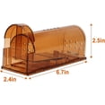 thumbnail image 2 of Trampa para ratones, paquete de 2 trampas pequeñas para ratones humanos, trampa para roedores segura para niños y mascotas (marrón), 2 of 5
