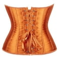 thumbnail image 5 of SNOWSONG Women's Bustier Corset Top Plus Size Satin Waist Cincher Overbust Bustiers 1PC Top Orange 3XL, 5 of 5
