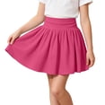 thumbnail image 3 of Loopsun Toddler Girls Ribbed Skirts 5 to 16 Years Solid Elastic Waist Shorts Liner Casual Sports Skirts, 3 of 5