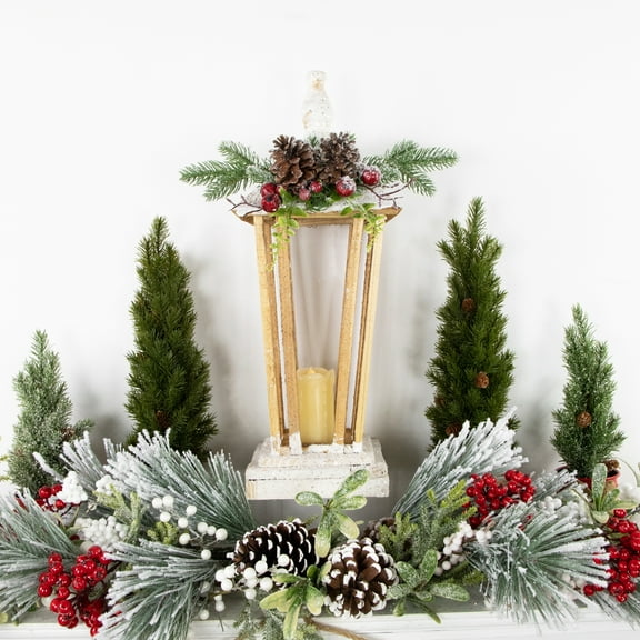 Northlight LED Lighted Frosted Christmas Flameless Candle Lantern - 19"