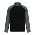 thumbnail image 3 of Blusa y camisa de manga larga con cuello alto para hombre, informal, de retazos, a la moda, de manga larga, con cuello alto y cremallera, para hombre, 3 of 5