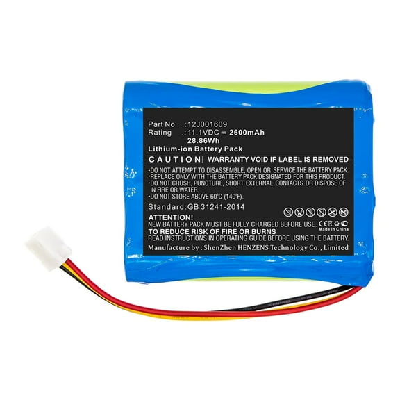 Batteries N Accessories BNA-WB-L15423 Vacuum Cleaner Battery - Li-ion, 11.1V, 2600mAh, Ultra High Capacity - Replacement for Moneual 12J001609 Battery