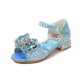 thumbnail image 1 of Sandalias de Disney para niñas, zapatos de princesa Elsa de Frozen, zapatos de cristal para niñas pequeñas, zapatos de tacón alto para niños, zapatos de pasarela para fiesta, 28 plantillas de 18,0 cm Gao Jinjia LED, 1 of 2