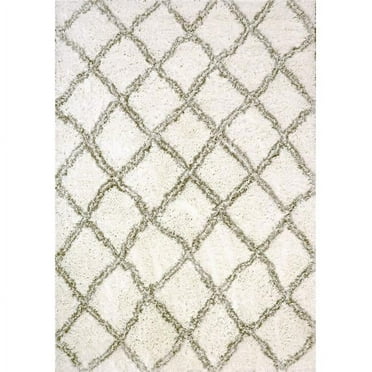 Dynamic Rugs NR697432100 5 ft. 3 in. x 7 ft. 7 in. Nordic 7432 Rectangle Contemporary Area Rug - 100 White & Silver