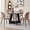 Boucle Brown Chairs, variant on 5 Piece 47'' Round Dining Table Chairs Set for 4, Farmhouse Gray Kitchen Table with 4 Boucle Mid Century Modern Dinning Room Chairs, Wood Dinner Table &Upholstered Chair Set of 4, Beige