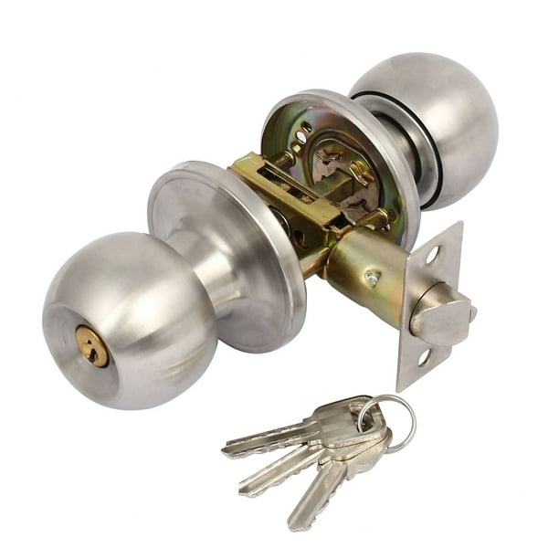 Home Bathroom Metal Door Locks with keys Knob Lockset 50mm-70mm ...