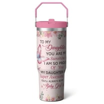 1pc Mother 30oz Tumbler with Straw & Handle - Insulated Stainless Steel Cup | Holiday Gift for Man Women (Christmas, Valentine's, Birthday)