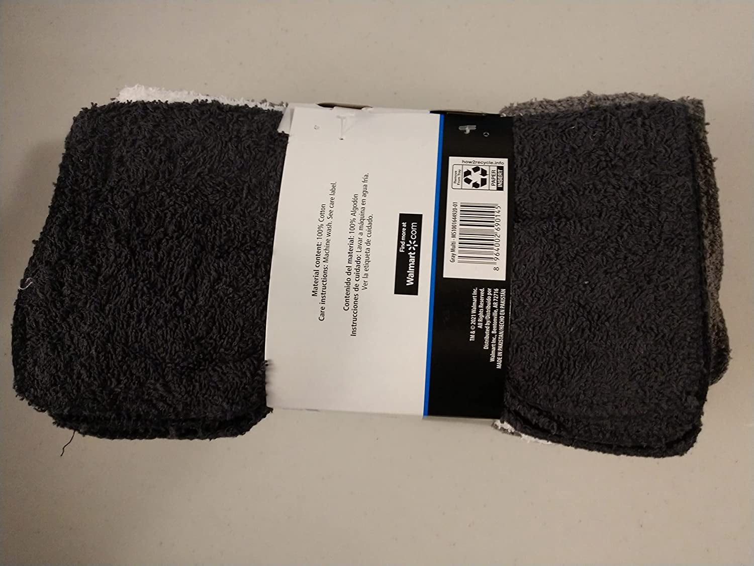 Mainstays Ms 18pk Washcloth Bundle Grey Grey