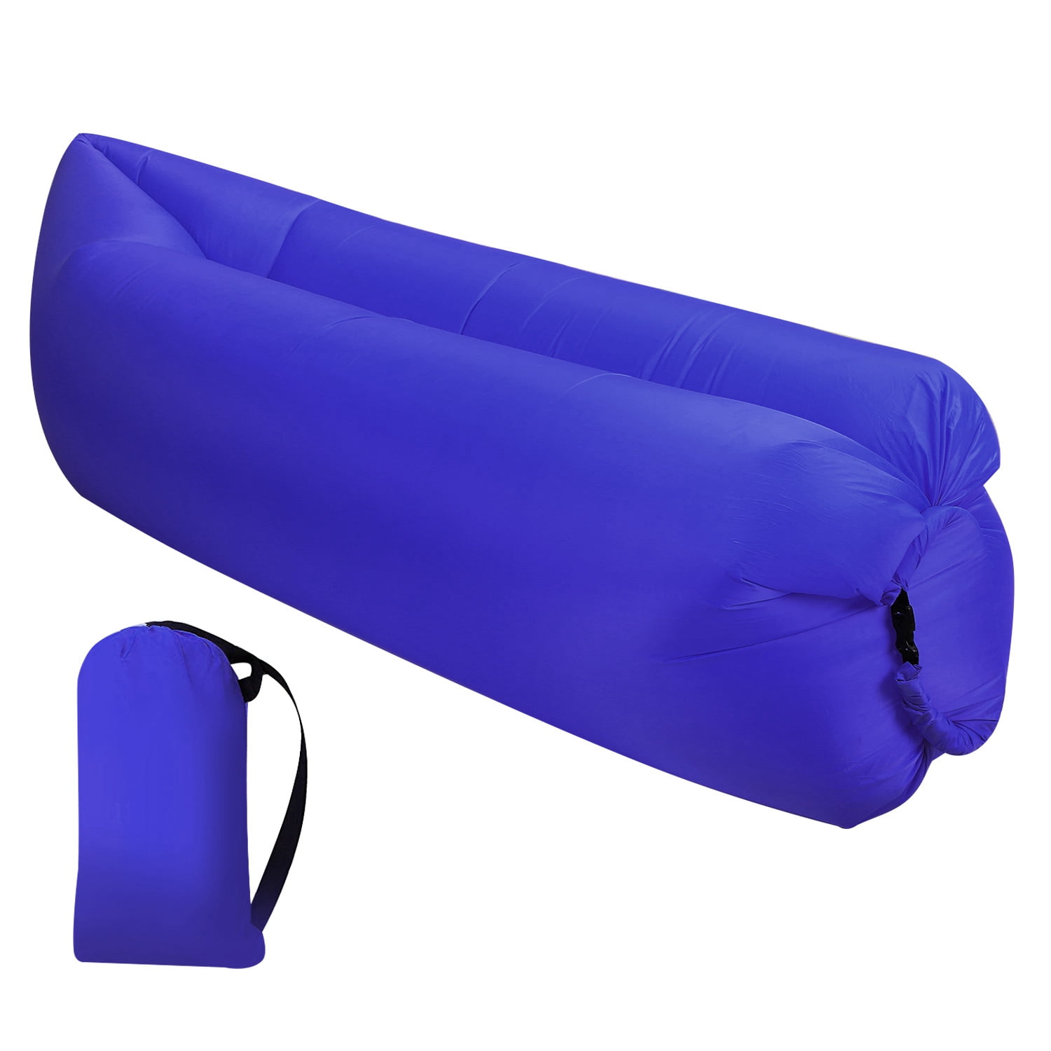 iMountek Dark Blue Inflatable Lounger Portable Air Couch Wind Bed