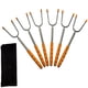 thumbnail image 1 of 6 palitos telescópicos para asar malvaviscos, salchichas para perros calientes, tenedor de acero inoxidable de 11 a 45 pulgadas con bolsillo para fogatas seguras, fogatas, acampadas para niños, 1 of 8