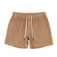 thumbnail image 1 of Weiqiqre Mens Gym Shorts Elastic Waist Knee Length Casual Bermuda Shorts with Drawstring, 1 of 2