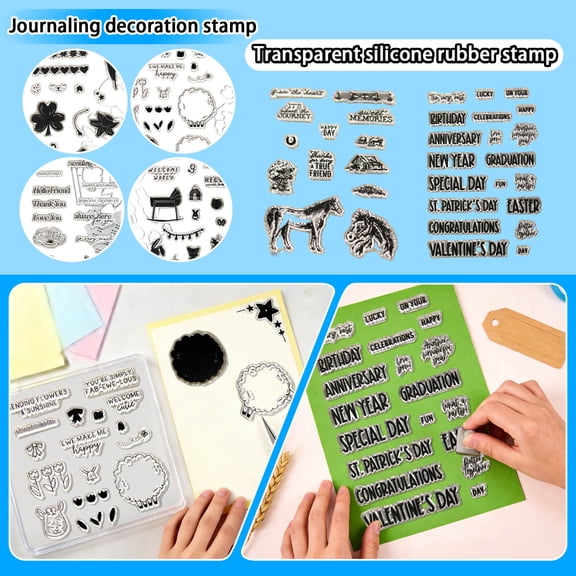 Stamps and Dies Set for Card Making – 2026-2027 Clear Stamps with Cutting Dies for Scrapbooking, DIY Crafts, Journaling, Greeting Cards – Compatible with Most Die Cutting Machines