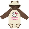 thumbnail image 3 of Inktastic Volleyball Butterfly Princess Girls Long Sleeve Baby Bodysuit, 3 of 5