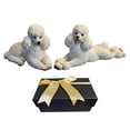 thumbnail image 1 of 2 figuras de caniche de resina para el hogar, mesa, porche, oficina, Navidad. blanco, 1 of 9