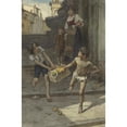 thumbnail image 2 of Nicolaas van der Waay 17x24 Gold Ornate Framed and Double Matted Museum Art Print Titled - Strascene in an Italian City (1865 - 1936), 2 of 4