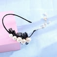 thumbnail image 6 of Skymirror Women Headband High-end Luxurious Durable Elastic Convenient Exquisite Big Imitation Pearl Long Tassel Hair Clasp Gift, 6 of 7