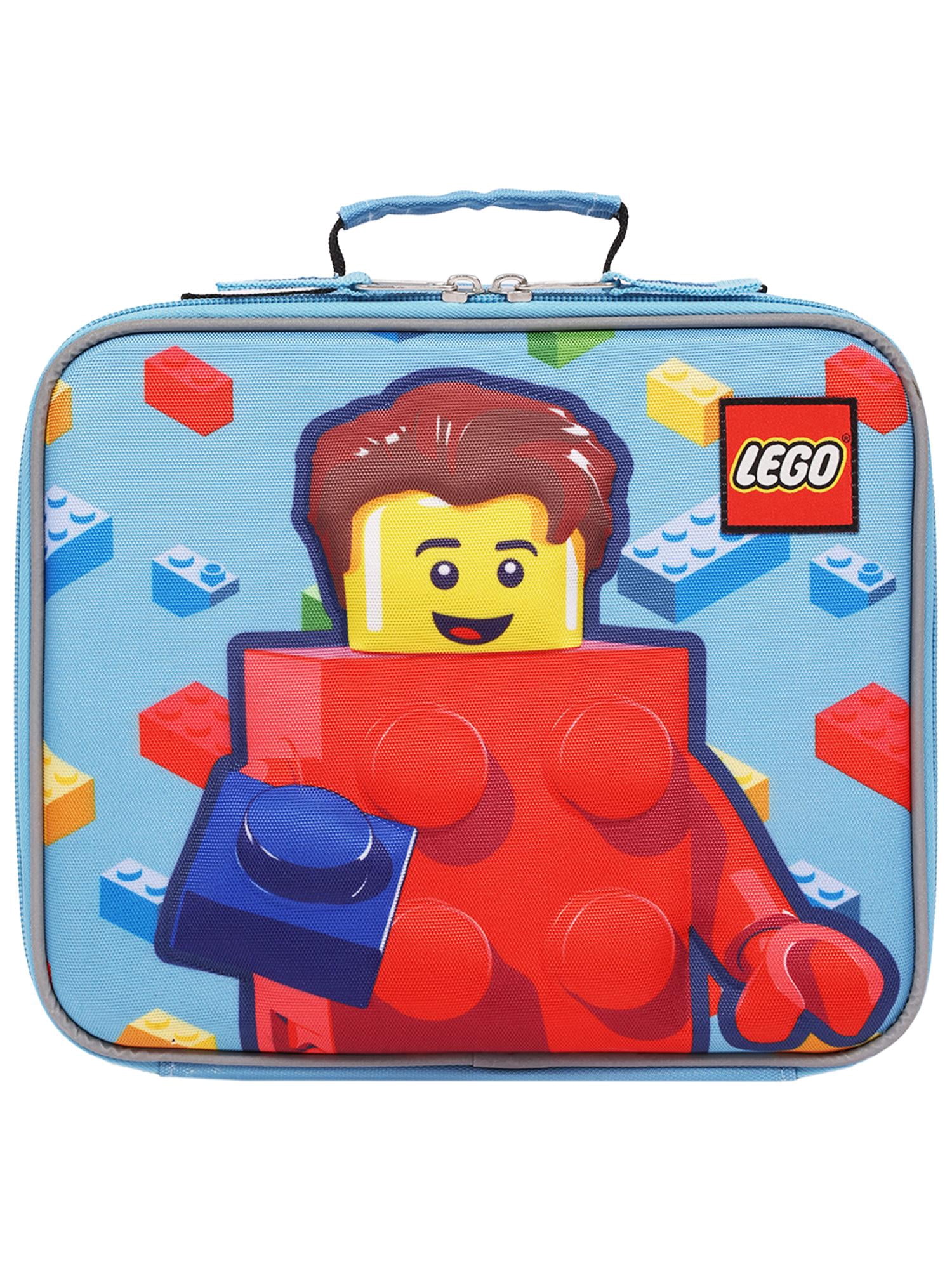 LEGO Boy's 17" "Master Builder" 4-Piece Backpack Set with Lunch Box, Pencil Pouch, & LEGO Keychain