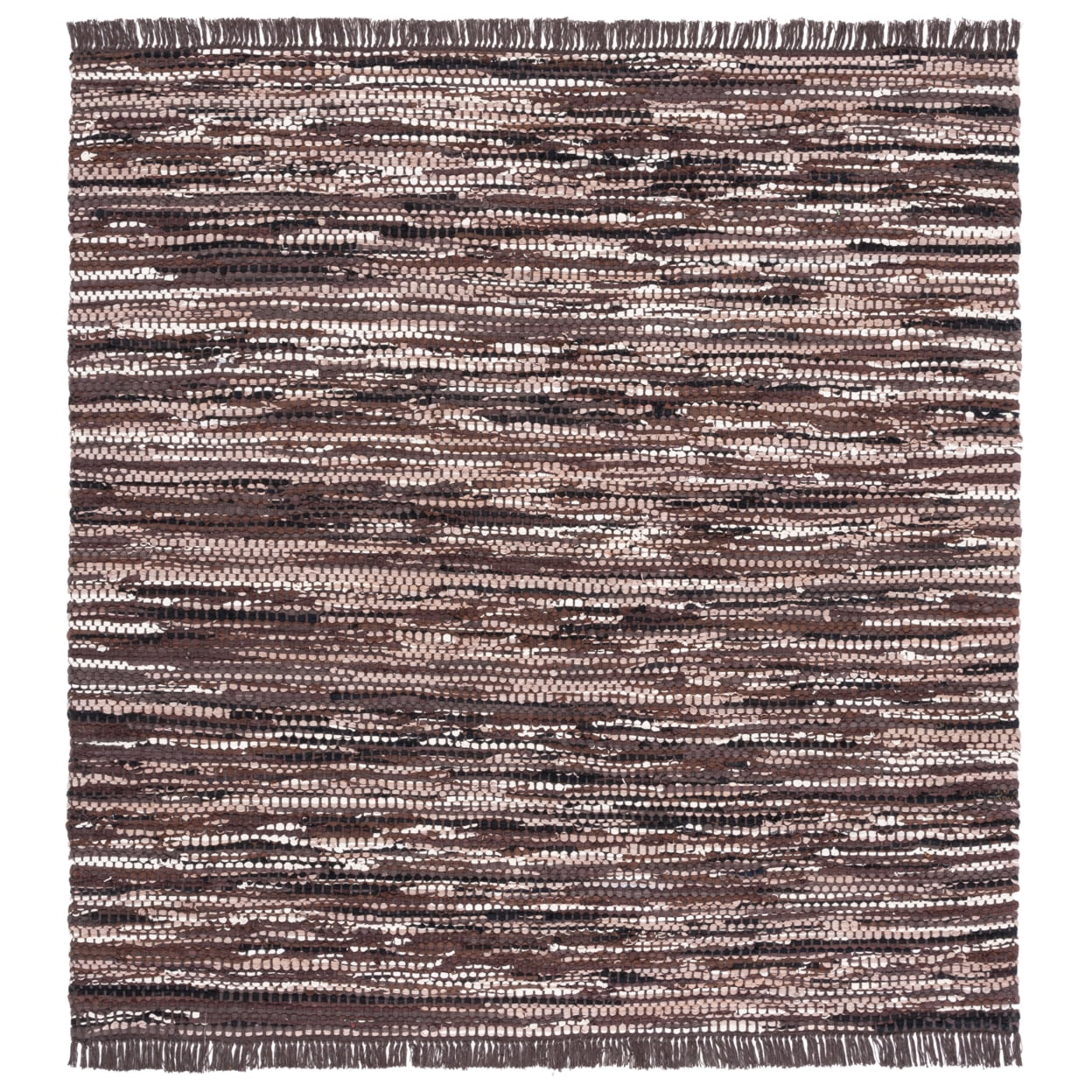 SAFAVIEH Montauk Renae Distressed Area Rug, Brown/Ivory, 8' x 10'