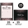 thumbnail image 4 of Miss to Mrs Invitations ( 25 ) & Thank You Notes ( 25 ) Set with Envelopes Bridal Shower Guest Invites Pink Confetti Design Fill-in-Style & Blank Folded Gift Thank You Cards Excellent Value Pair, 4 of 4