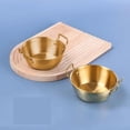 thumbnail image 4 of 1pc 304 Stainless Steel Golden Instant Noodle Bowl Korean Rice Wine Bowl With Handle Salad Snack and French Fry Bowl, 4 of 9