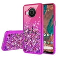 thumbnail image 2 of Nokia X100 Liquid Glitter Case Cover with Tempered Glass for Phone Case for Nokia X100 - Hot Pink/Purple, 2 of 5