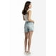 thumbnail image 3 of Mom short con pedrería /Juvenil, 6893 (Mezclilla tono claro) azul CH, 3 of 3