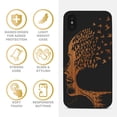 thumbnail image 4 of Case Yard Wooden Case for iPhone-XS-Max Soft TPU Silicone cover Slim Fit Shockproof Wood Protective Phone Cover for Girls Boys Men and Women Supports Wireless Charging Head with Flying Birds Design, 4 of 7