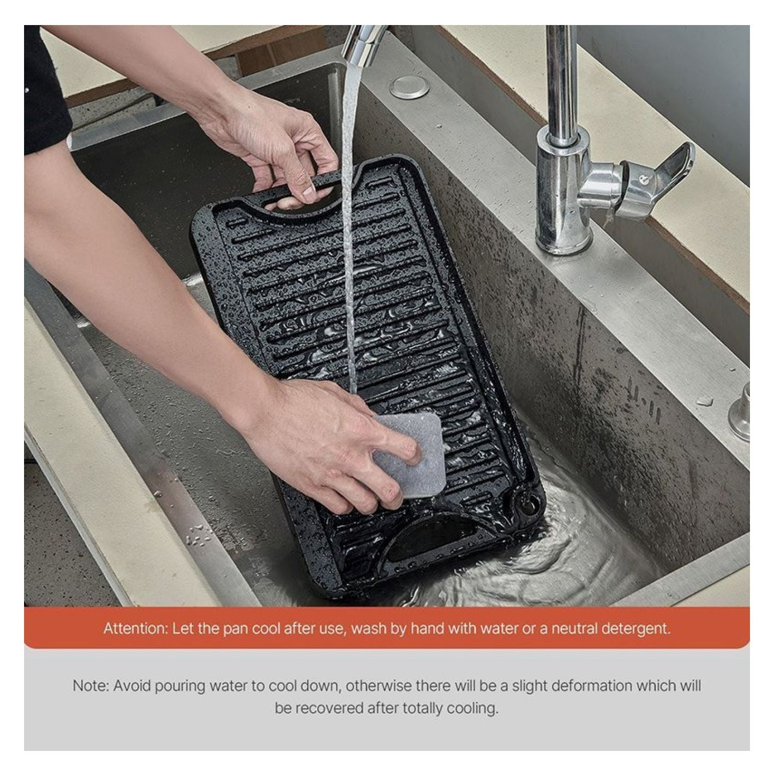 Cast Iron BBQ Grill Griddle Reversible Pan - 14x8.5/20x10 inch - Stove Top Grill Pan for Gas, Electric & Induction - Black